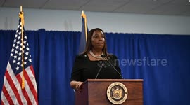 NY Attorney General Letitia James Press Conference On Trump $355M Penalty in New York, USA