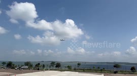 Chinese C919 attends Singapore Airshow rehearsal