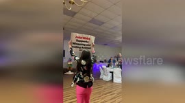 Protester crashes ball to denounce animal exploitation at Texas circus