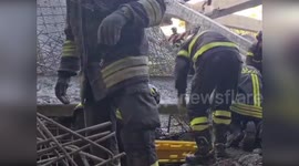 Rescue Underway After Scaffold Collapse at Construction Site in Florence, Italy