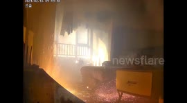 Terrified family flees as charging scooter battery explodes at home in China