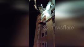 Firefighters Execute High-Rise Rescue in Apartment Building in Oise, France