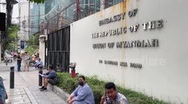 Myanmar Embassy in Bangkok pictured as civil war rages