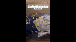 Grandma lovingly sends back her granddaughter's Airpod in beautiful wrapping