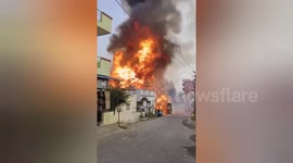 Three dead as major fire rips through perfume warehouse in southern India