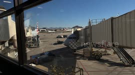 timelapse 4k of Phoenix International Airport AmericanAirlines Scottsdale Arizona USA