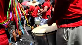 Quizomba Block during Street Carnival in Rio de Janeiro, Brazil