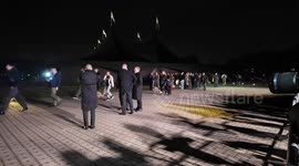 Protestor disrupts the Burberry London Fashion show