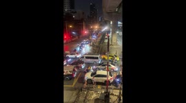 Race against time! Motorcycle rider stuck on level crossing as train approaches