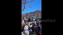 US: Pro-Palestine Protesters March Down Streets In Queens, NYC