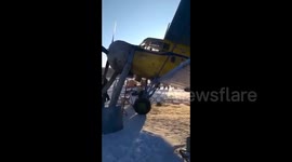 Terrifying footage from onboard plane that crash-landed seconds after takeoff in Russia
