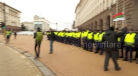 Crowds of Farmers Protest in Sofia, Bulgaria