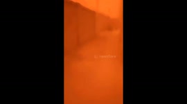 Chinese city blanketed in orange as ferocious sandstorm sweeps through