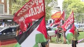 Caravan in support of the Palestinian people toured Buenos Aires, Argentina