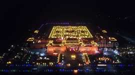 China Largest Lantern Array in Zhangye, China