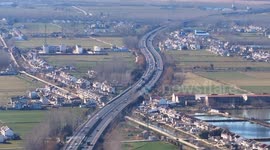 Vehicles travel on the Beijing-Shanghai Expressway in Huaian, China