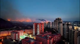 Mountain Wildfire Engulfs Guizhou, China