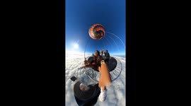 Thrilling dive: above the clouds in Praia Grande, Brazil