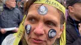 Julian Assange supporters protest outside British High Court as he appeals against extradition to US