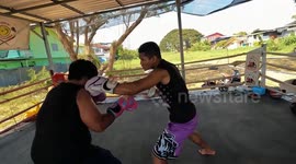 Drone captures stunning views of Muay Thai boxers