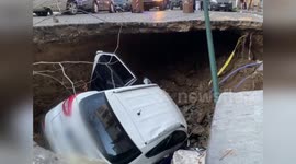 Two Rescued from Collapsed Car in Naples, Italy