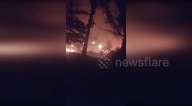Firefighters Battle Blaze as Trees Turn to Ash in Chiquimulilla, Guatemala