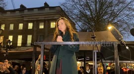 “As long as Julian remains in prison, we are all in prison”. Stella Assange gives rousing speech outside Downing St.