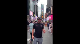 Grape Balance In Times Square