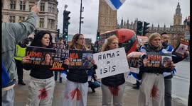 Rally held in London calling for hostages held by Hamas to be released