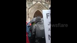 UK: Crowd Gathers Outside London Court To Show Support For Julian Assange On His Extradition Hearing 7