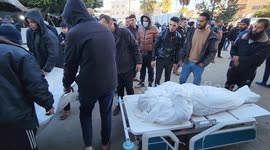 Archival footage of Palestinian casualties in the conflict between Israel and Hamas in Gaza