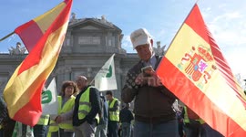 Agriculture Protest in Madrid, Spain