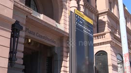 Argentina's train strike started, and there are long lines at bus stops in Buenos Aires