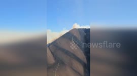 Forest fire engulfs Volcan de Agua in Sacatepequez, Guatemala