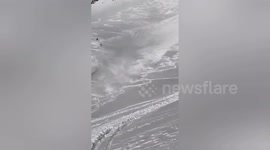 live Avalanche recorded : Emergency services frantically dig away snow after avalanche kills 1 and traps 6