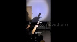 Chinese man seamlessly fuses finger dancing and hand shadows for spectacular performance