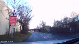 Motorists forced to reverse after being caught driving wrong way down road in UK