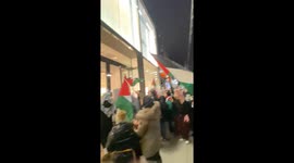 Pro-Palestine protest breaks out outside ZARA store in Downtown Toronto