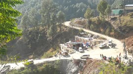 Archive footage: Rescue of 41 workers trapped in a mountain tunnel in Uttarakhand, India