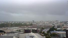 Stockshots: Stormy weather conditions above Brisbane, Australia