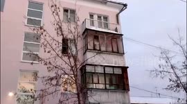 Intoxicated man jumps from third-floor window in Polevskoy, Russia