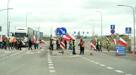 Protest of Polish farmers on the border with Ukraine