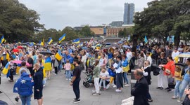Thousands gather in Sydney to mark 2 years since Russia launched invasion of Ukraine