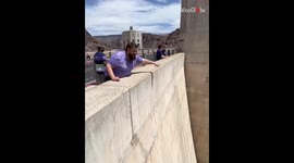 Wind updraft prevents the water from going down the Dam *Unbelievable*