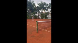 Tropical Tennis Means Having Mosquito Racket