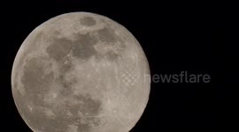 Stunning full Snow Moon 4k close-up in Kent, UK