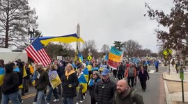 US: 2nd Anniversary Of Russian Invasion Of Ukraine – Protest In Washington, D.C.