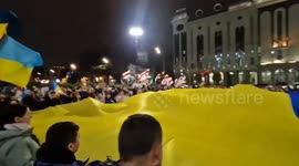 Georgia: 2nd Anniversary Of Russian Invasion Of Ukraine – Protest In Tbilisi