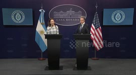 Antony J. Blinken And Diana Mondino At a Joint Press Availability in Buenos Aires, Argentina