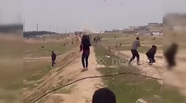 Israeli Aircraft Strike Near Rafah Tented City